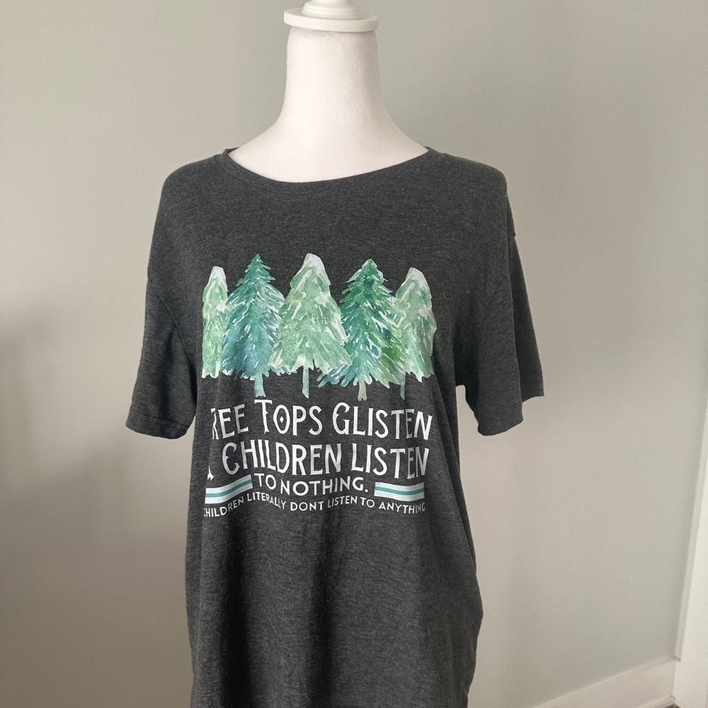 TEMU Gray Funny Christmas Graphic Shirt-Size M